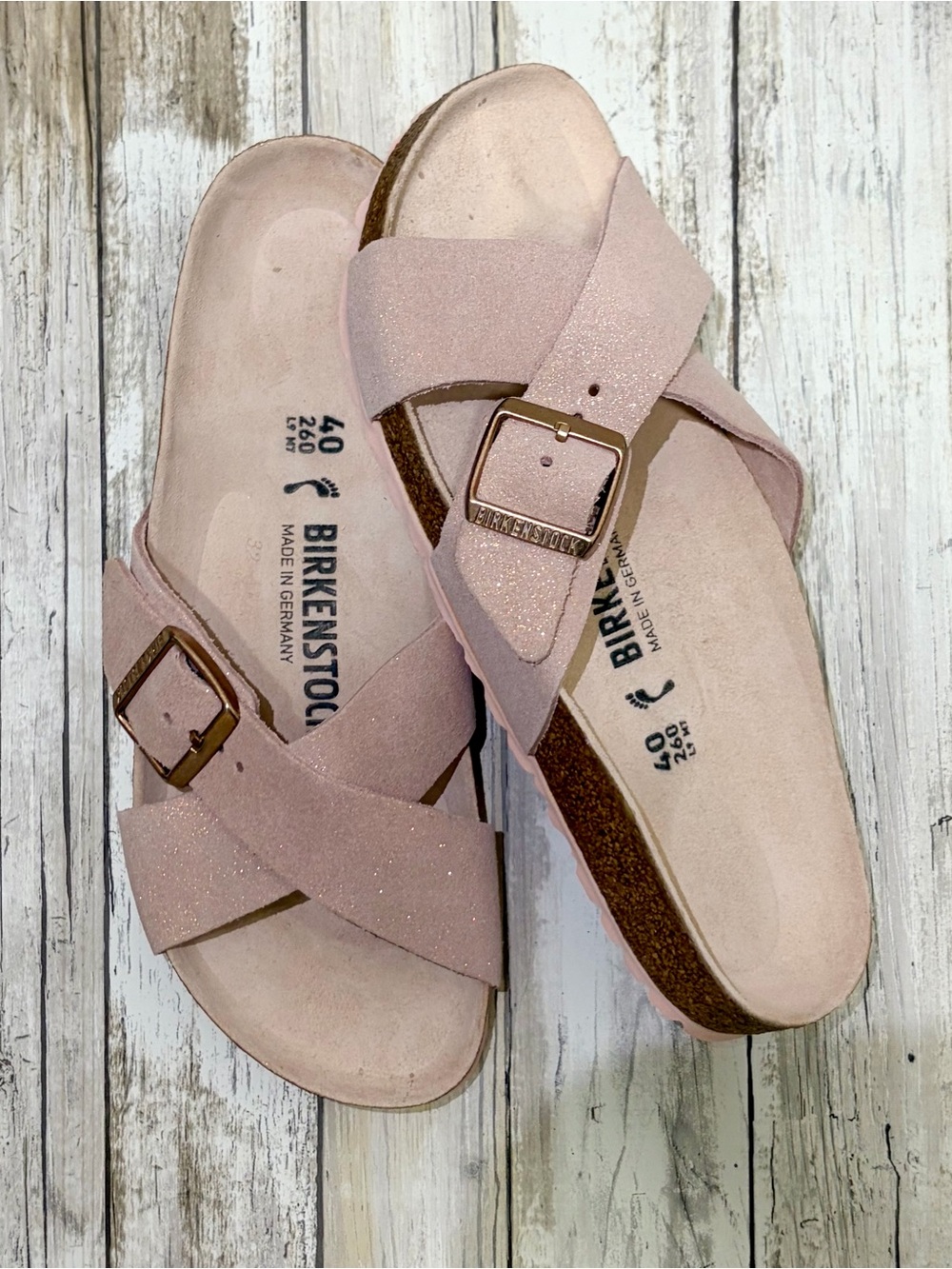 Birkenstock Siena Shimmering Leather Light Rose